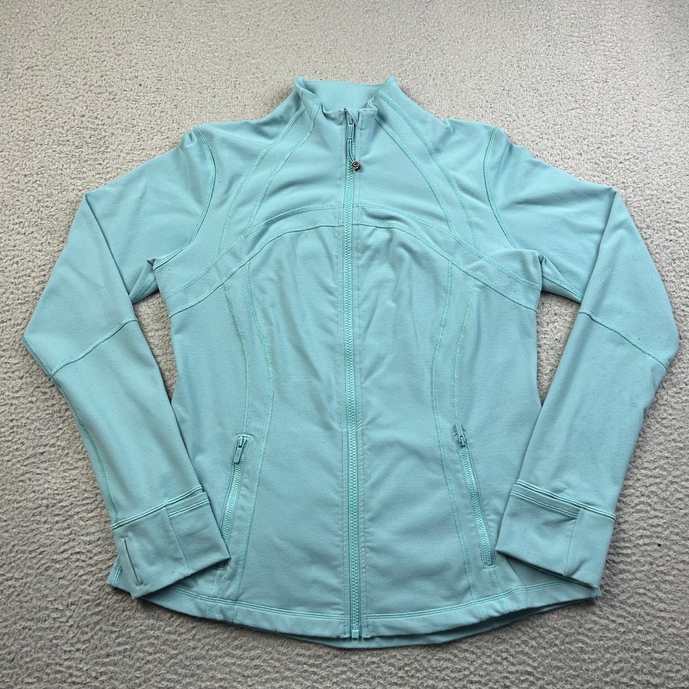 Lululemon Define Jacket Women Blue Luon Full Zip Athletic Workout Activewear 14